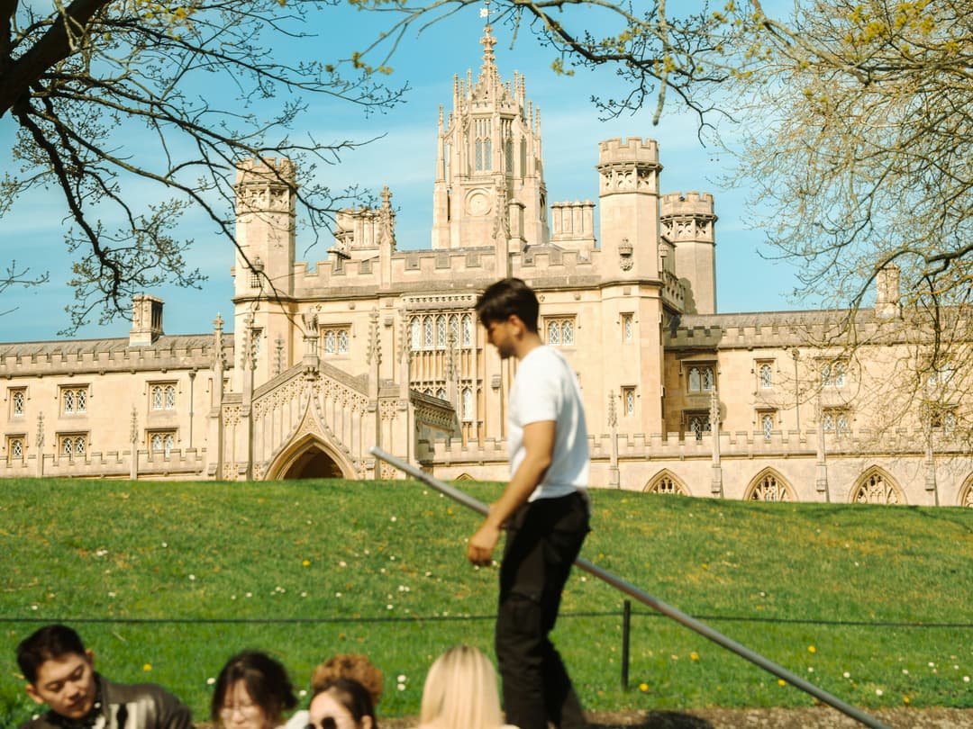 Students exchanging goods